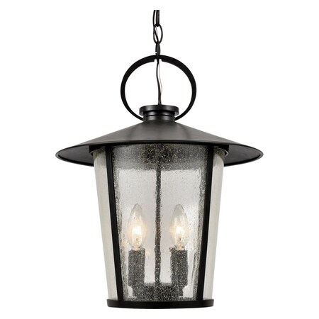 Crystorama Andover Outdoor 4 Light Matte Black Chandelier AND-9204-SD-MK